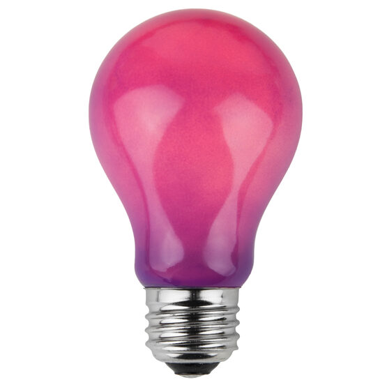 A19 Colored Party Bulbs, Purple Opaque