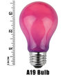 A19 Colored Party Bulbs, Purple Opaque