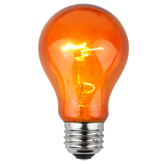 A19 Colored Party Bulbs, Amber