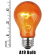 A19 Colored Party Bulbs, Amber