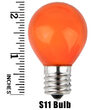 S11 Colored Party Bulbs, Orange Opaque