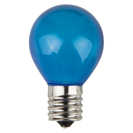 S11 Colored Party Bulbs, Blue Opaque