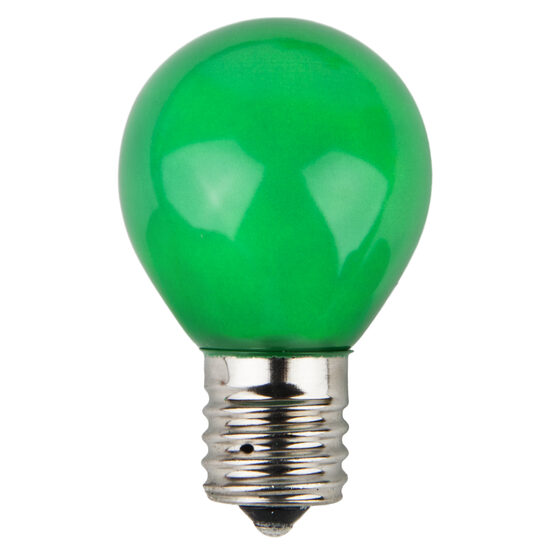 S11 Colored Party Bulbs, Green Opaque