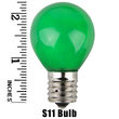 S11 Colored Party Bulbs, Green Opaque