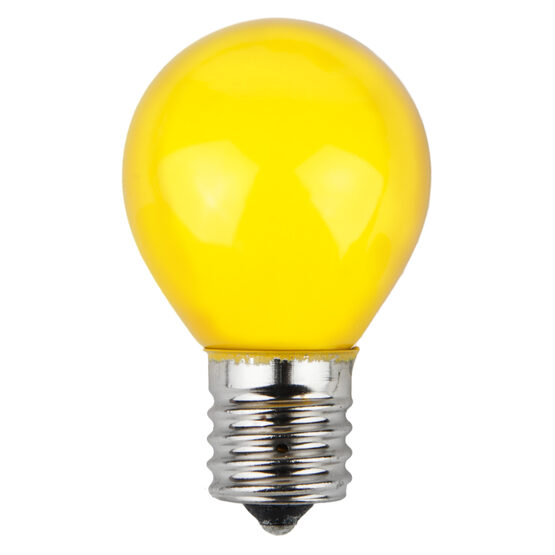 S11 Colored Party Bulbs, Yellow Opaque