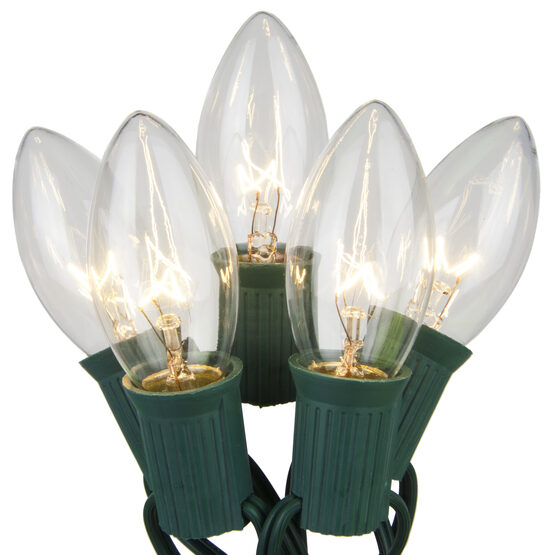 C9 Commercial String Lights, Clear Bulbs Yard Envy