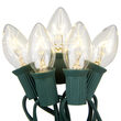 C7 Commercial String Lights, Twinkle Clear Bulbs