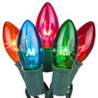 C9 Commercial String Lights, Twinkle Multicolor Bulbs
