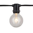 C9 Commercial Patio Light String, E17 Intermediate Sockets, Black Wire