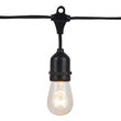 Commercial Patio Light String, Suspended E26 Medium Sockets, Black Wire