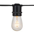 Commercial Patio Light String, E26 Medium Sockets, Black Wire