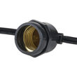 Commercial Patio Light String, E26 Medium Sockets, Black Wire