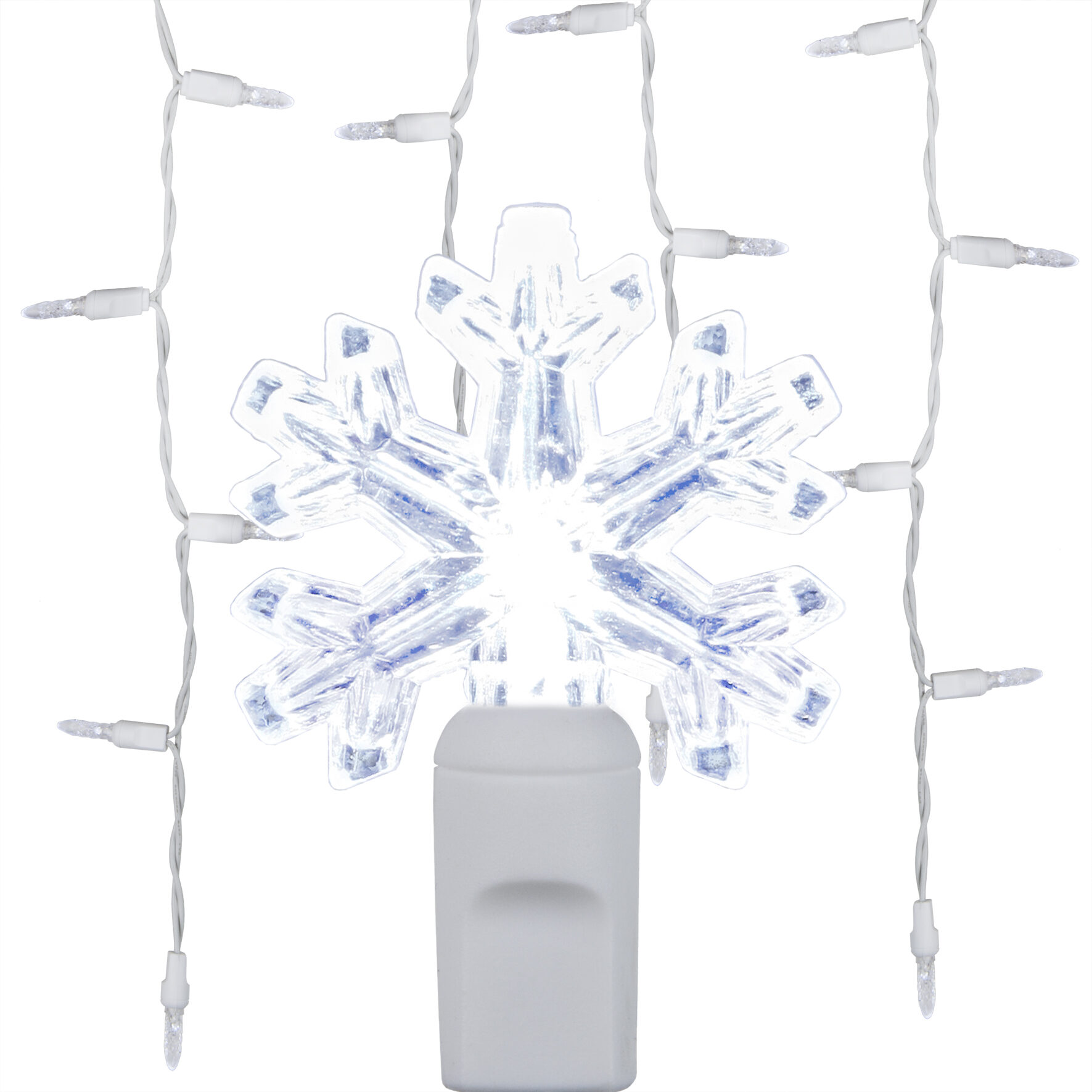 70 Snowflake LED Icicle Lights - Thumbnail 3
