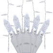 70 M5 LED Icicle Lights, Cool White, White Wire
