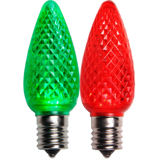 C9 Led Light Bulb Red Green Color, Led Replacement Bulbs For Yard Lights
