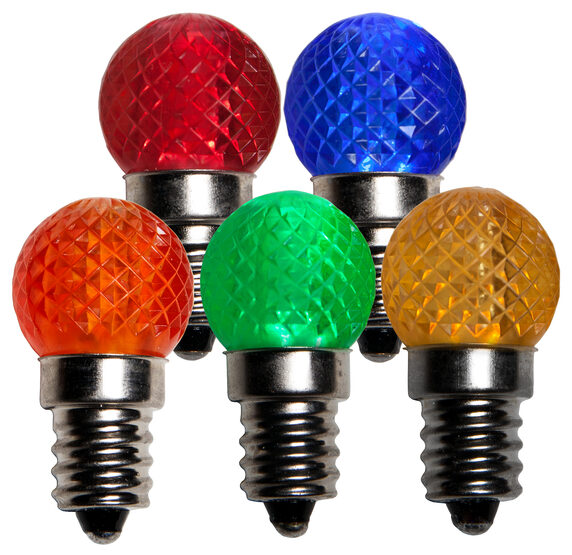 Mini G20 Globe LED Patio Light Bulb, Multicolor 
