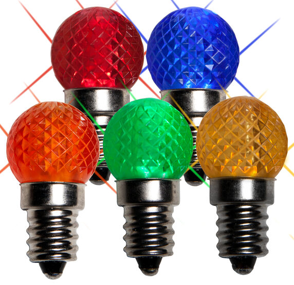Mini G20 Globe LED Patio Light Bulb, Multicolor Twinkle