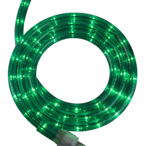 12' Green Rope Light, 120 Volt, 1/2"