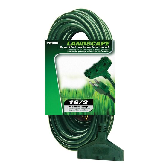 3-Outlet Green Medium Duty Extension Cord
