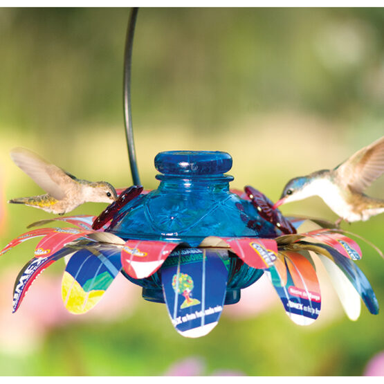 Sugar Shack Pot de Creme Glass Hummingbird Feeder