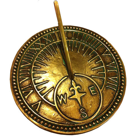 Roman Brass Garden Sundial - Yard Envy