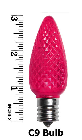 C9 LED Light Bulb, Pink 