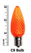 C9 LED Light Bulb, Amber / Orange 