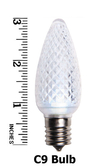 C9 LED Light Bulb, Cool White Twinkle