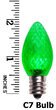 C7 LED Light Bulb, Green 