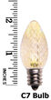 C7 LED Light Bulb, Warm White 