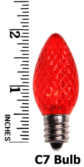 C7 LED Light Bulb, Red 
