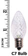 C7 LED Light Bulb, Cool White 