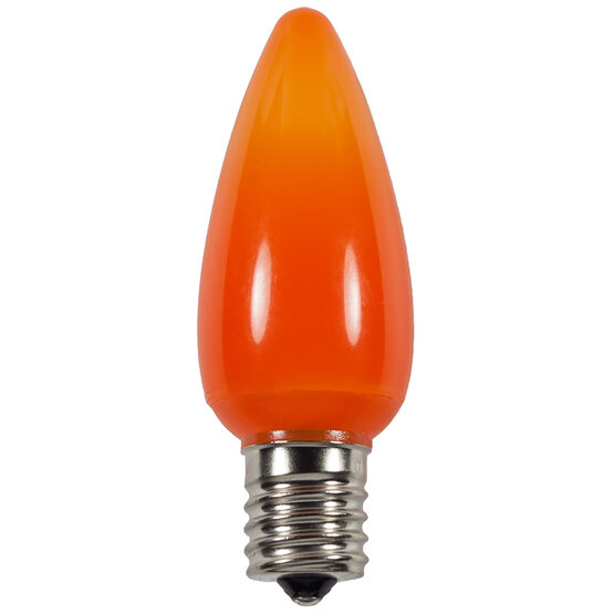 C9 Smooth LED Light Bulb, Amber / Orange