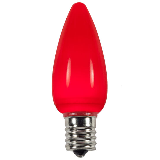C9 Smooth LED Light Bulb, Red