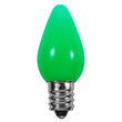 C7 Smooth LED Light Bulb, Green