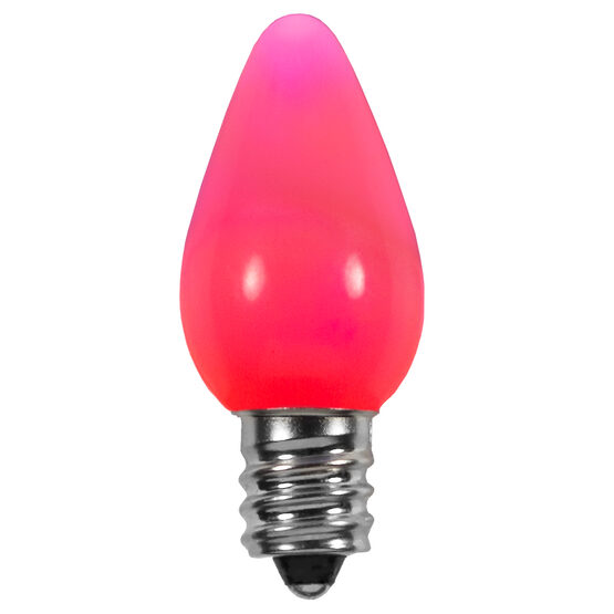 C7 Smooth LED Light Bulb, Pink