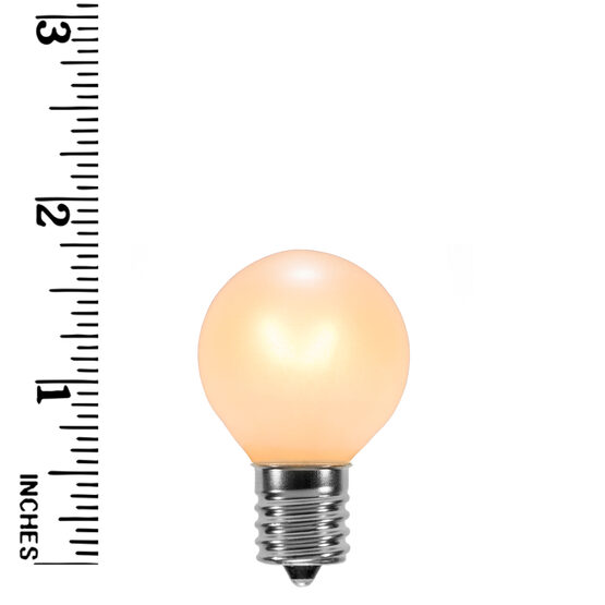 G30 Globe Bulbs, Pearl White, E12 Base