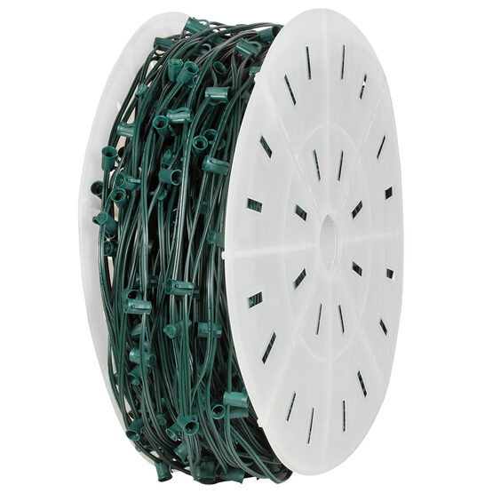C9 Commercial Light String Spool, Green Wire