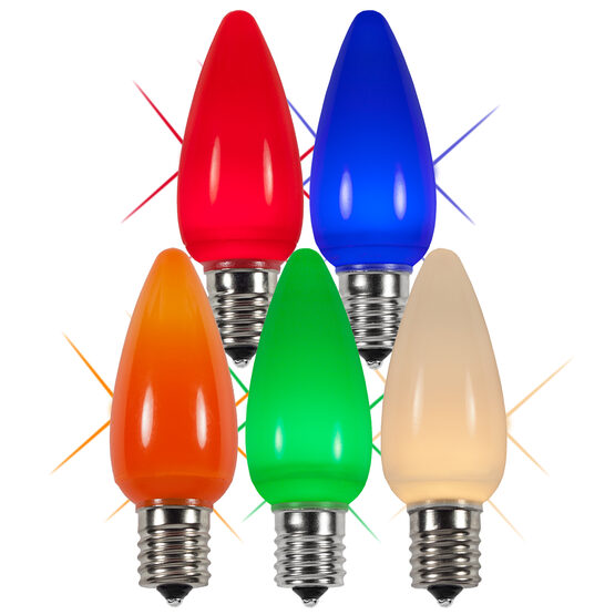 C9 Smooth LED Light Bulb, Multicolor Twinkle