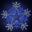 26" LED Snowflake with Blue Center, Blue and White Lights 