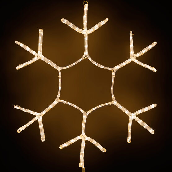 36" LED Snowflake Motif, Warm White Lights 
