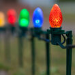 C7 LED Pathway Lights, Multicolor, 7.5 inch Stakes, 100'
