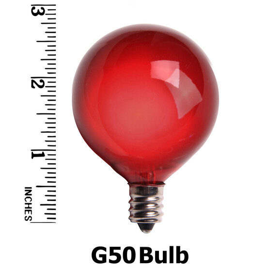 25 ft Green C9 String Light with G50 Pink Bulbs