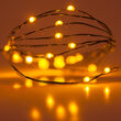 7' LED Fairy Lights, Amber, Green Wire