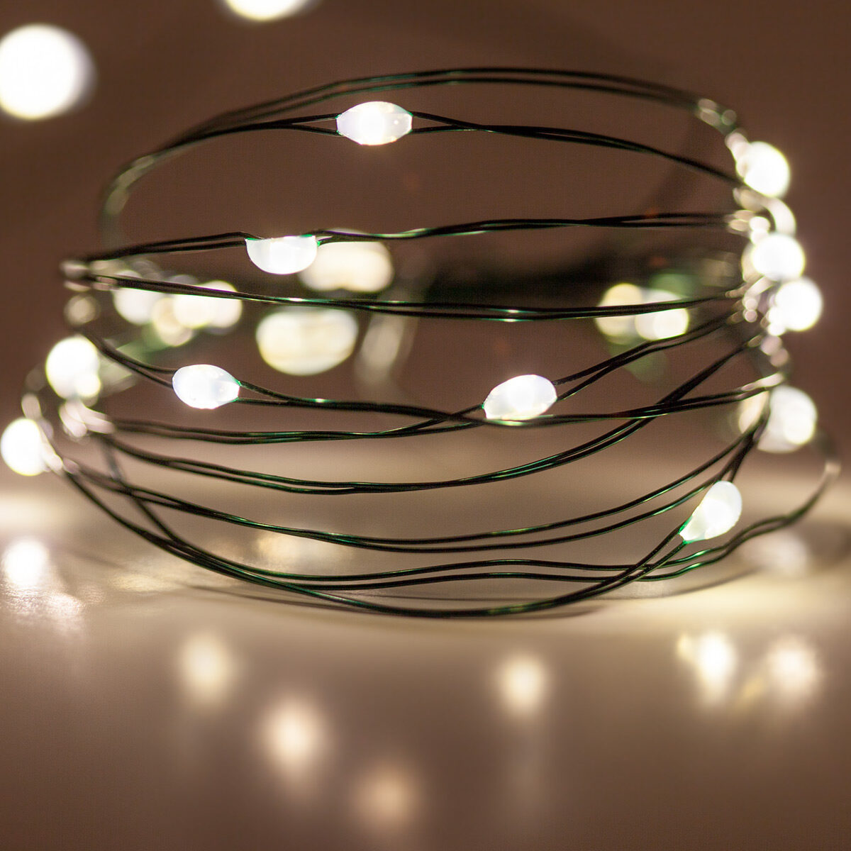 battery operated fairy lights green wire