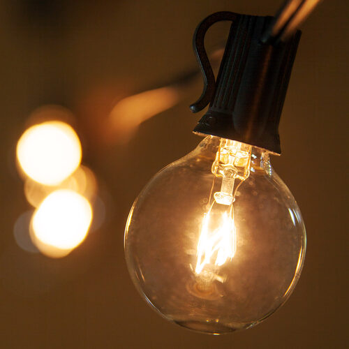 15' Globe String Lights, 15 Clear G40 Bulbs
