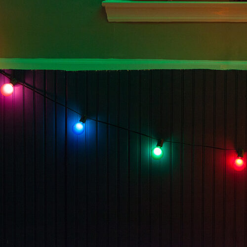 15' Globe String Lights, 15 Multicolor G50 Bulbs