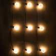 15' Globe String Lights, 15 Pearl White G50 Bulbs