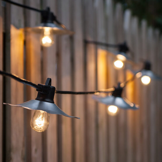 48' Cafe String Lights, 15 Clear S14 Bulbs