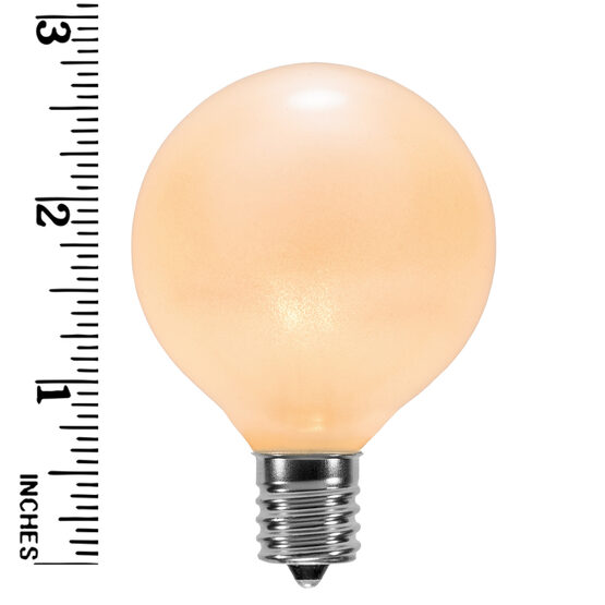 G50 Globe Bulbs, Pearl White, E17 Base